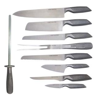 Chef Master 10 Pcs Stainless Steel Knife Set Knives