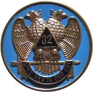 Scottish Rite Blue Masonic Auto Emblem Decal