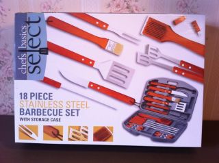 18 Piece Stainless Steel Barbecue Set With Storage Case by Chefs