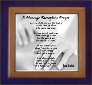Massage Therapist Prayer Keepsake Box Personalized