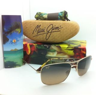 Authentic Maui Jim Sunglasses Titanium Wiki Wiki MJ 246 16 59 17 Gold