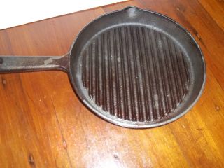 Cast Iron Grooved Skillet Cookware Camping Gear Sauce Fry Pan
