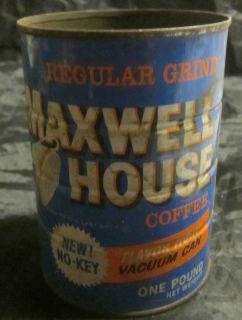 Maxwell House Coffee Tin Without Lid New No Key Free US SHIP