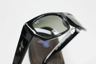 MAUI JIM Sunglasses Lava Flow GS250 02 Gloss Black Neutral Grey