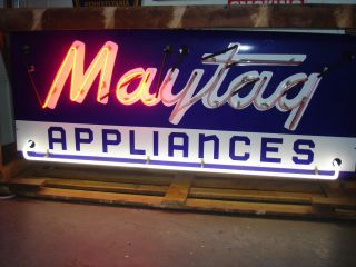 Maytag Appliances Porcelin Neon Double Sided Sign