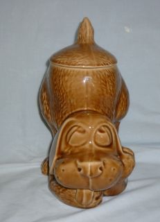 McCoy Pottery Cookie Jar Sleeping Dog with Tail Up