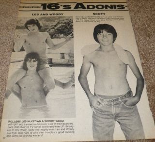 Scott Baio Les McKeown Woody Wood clipping SHIRTLESS Bay City Rollers