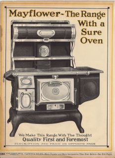 1915 Mayflower Wood Cooking Cook Stove Antique Kitchen Range Ad