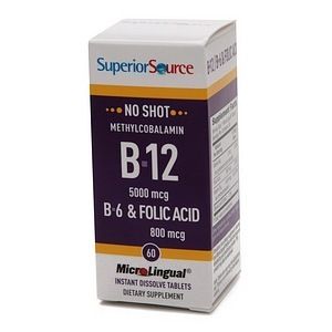 Source No Shot Methyl B12 5000 mcg B6 Folic Acid 800MCG Disolve