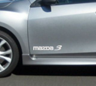 Mazda 3 mazdaspeed Hatchback Decal Sticker Emblem Logo White Pair