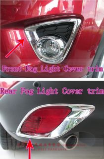 Mazda CX 5 CX5 2012 2013 Chrome Front and Rear Fog Light Cover Trim