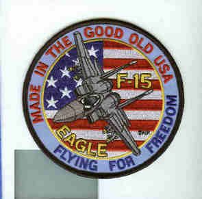 McDonnell Boeing F 15 Eagle Freedom USAF Fighter TFS Squadron Patch