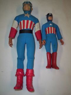 Mego Captain America 12 and 8 Action Figures