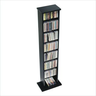 Prepac Slim Rack Black CD DVD Media Storage