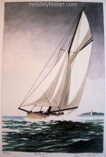 John McNulty Irish Sailing 2 Original L E Lithograph COA