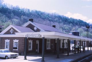 Chesapeake & Ohio Maysville KY Train Station Vintage Cars 68
