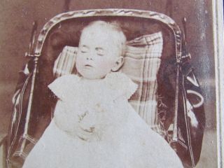 1860s Mechanicsburg Pennsylvania Post Mortem Child in Stroller CDV