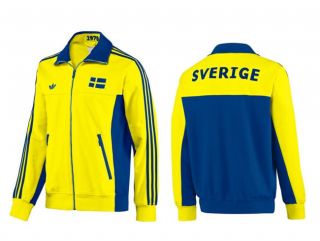 nwt Adidas SWEDEN Football Soccer Track sweat shirt Jacket World Cup