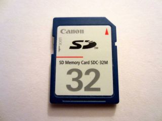 Canon 32 MB SD Card SDC 32M Secure Digital Memory Card