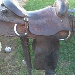 Ronald McIntire Used Roping Saddle