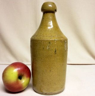 Antique Stoneware 1800s Rice McKinneys Mead Bottle Philadelphia RARE
