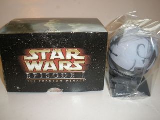 RARE CORUSCANT STAR WARS EPISODE 1 CITY PLANET GRAY PLASTIC TOY ACTION
