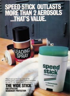 Mennen Speed Stick Deodorant 1983 Print Ad