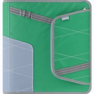 Mead Zipper Binder with Pocket 2 inches Green 72849