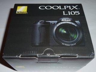 Nikon Coolpix L105 12 1 MP 15X Optical Zoom Black Brand New 8GB Memory
