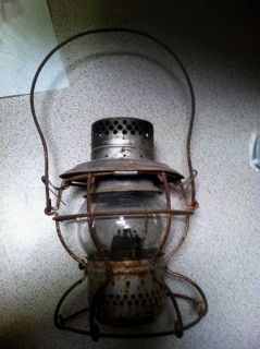 Antique Handlan ATS F Train Lantern Railroad Rail Marker Lamp Light
