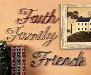 Family Friends Wall Decor Red White and Blue Metal Art New
