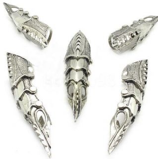 5pcs Wholesale Mens Warrior Knight Armour Full Finger Ring Gothic