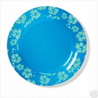 Exclusive Blue Hawaiian Melamine 10 in Dinner Plates