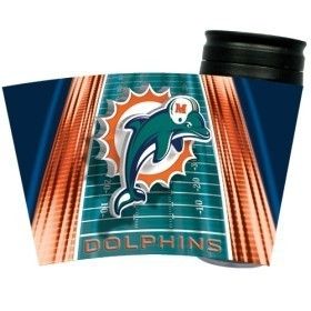 Miami Dolphins Travael Coffee Mug Official Logo NFL Acrylic