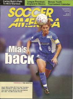 MIA Hamm WUSA Soccer America Magazine August 2002