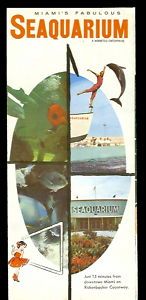 Vintage Brochure Seaquarium Old Attraction Miami FL