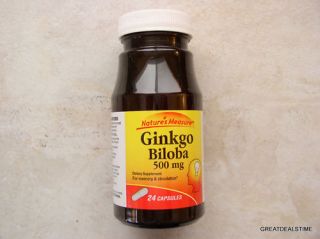 Ginkgo Biloba 500mg Vitamins Memory Circulation Pills
