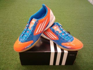 Adidas F10 in Indoor Sala Soccer Shoes Infrared Bright Blue New