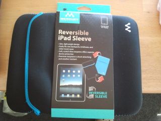 Merkury Innovations Reversible iPad Tablet Sleeve Light Blue Black New