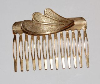 Vintage Antique Gold Metal Comb Hair Accessory X