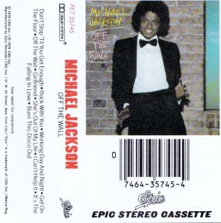 Off the Wall   Michael Jackson (Cassette 1979, Epic) in NM
