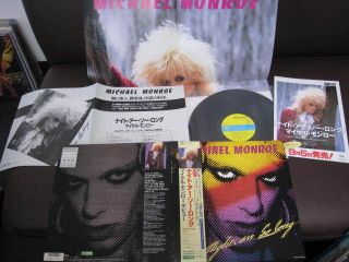 Michael Monroe Nights Are So Long Japan Promo Vinyl LP w OBI Poster