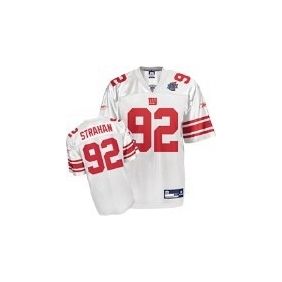 Michael Strahan 92 New York Giants Away Jersey Red and White