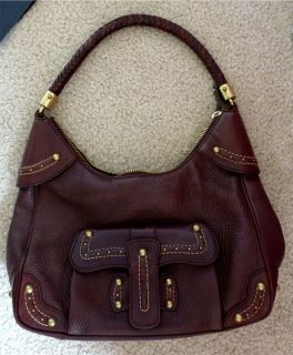 Michael Kors Brown PEBBLED Leather Hobo Bag Handbag Shoulder Orig $598