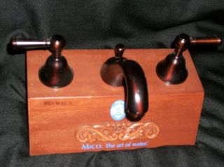 Mico Designs widespread Lavatory Faucet antique copper Display