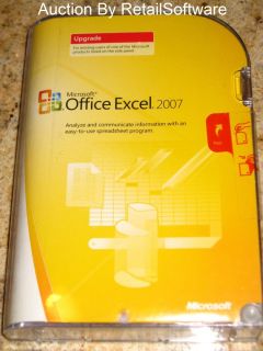Microsoft Office Excel 2007 Upgrade New SEALED Retail Version PN 065