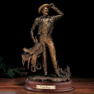 Franklin Mint Ronald Reagan A Portrait in Bronze Sculpture B11A066