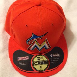 Miami Marlins New Era 59Fifty Baseball Cap Hat Size 7 3 8