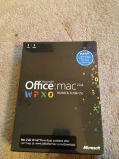 Microsoft Office Mac 2011 Home Business 1 User 2 Installs W9F 00014