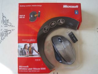 NIB Microsoft Wireless Laser Mouse 6000 QVA 00001